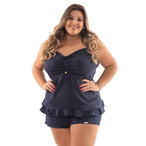 Pijama IMI Lingerie Baby Doll Short Doll Microfibra Plus Size Jojo Marinho