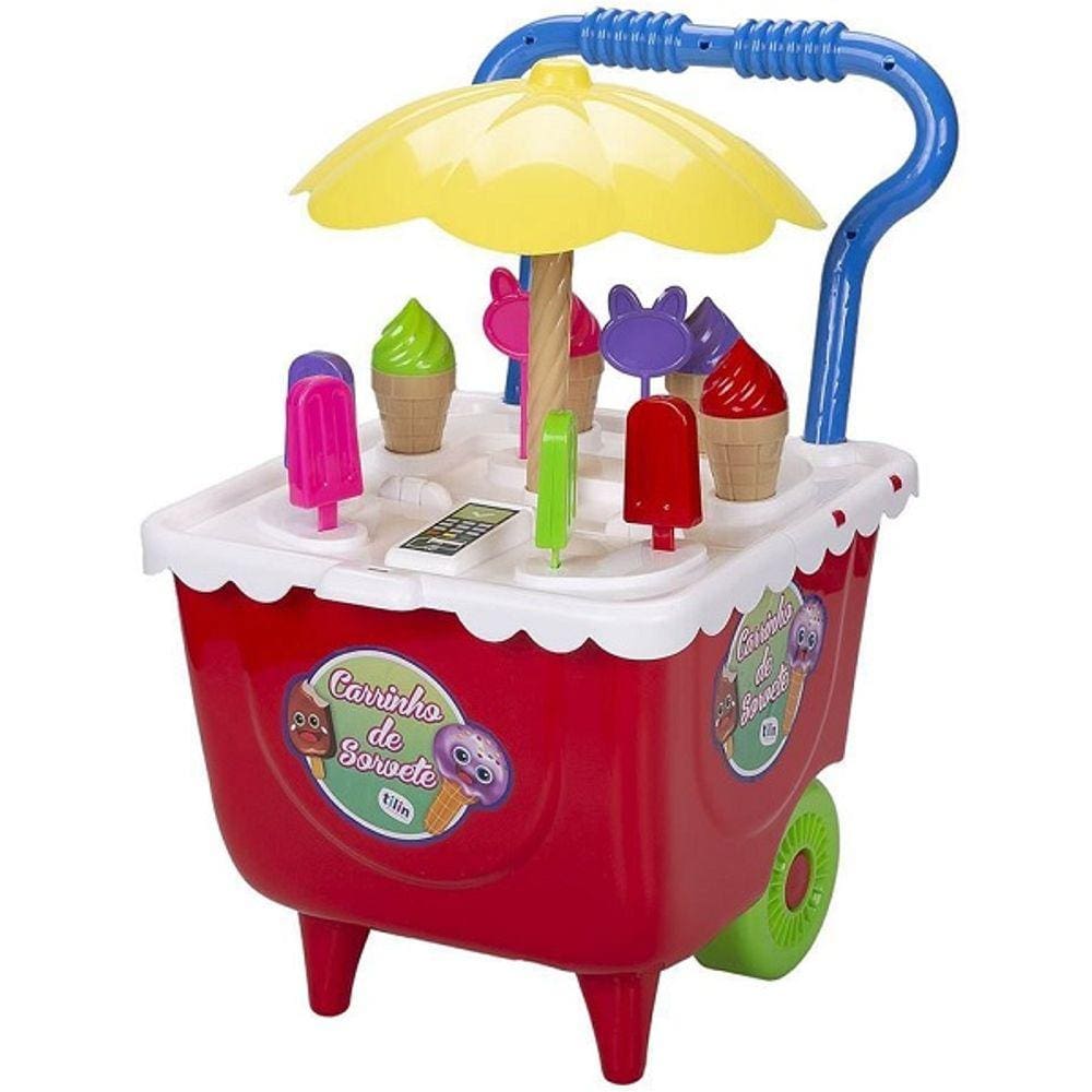 Carrinho de Sorvete Infantil Vermelho Tilin