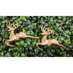 Renna Natal Com Glitter Dourado
