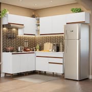 Armário de Cozinha Completa de Canto 402cm Branco Reims Madesa 03