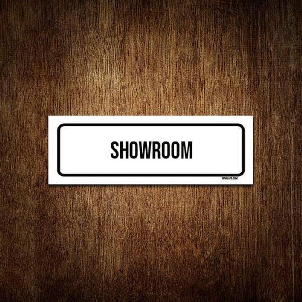 Placa De Sinalização Setor - Showroom  23X9 