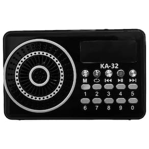 Rádio Pequeno E Portátil Com Fm/Usb/Sd/Bt Kapbom Ka-32 Preto