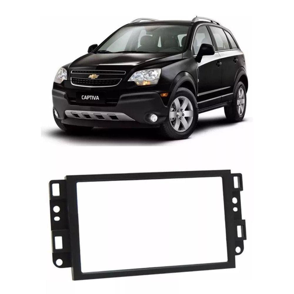 Moldura 2 Din Gm Captiva 2008 A 2015 Preta - 3142