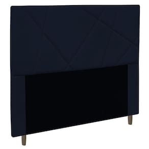 Cabeceira Box Casal Queen Size 160cm Veludo Azul Marinho
