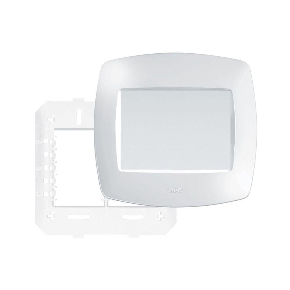 Placa Cega com Suporte Fame Elegance 4x4 Branco