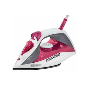 Ferro de Passar a Vapor Black&Decker FX2200 Com Spray Frontal Vapor Vertical e 1200W Branco e Rosa