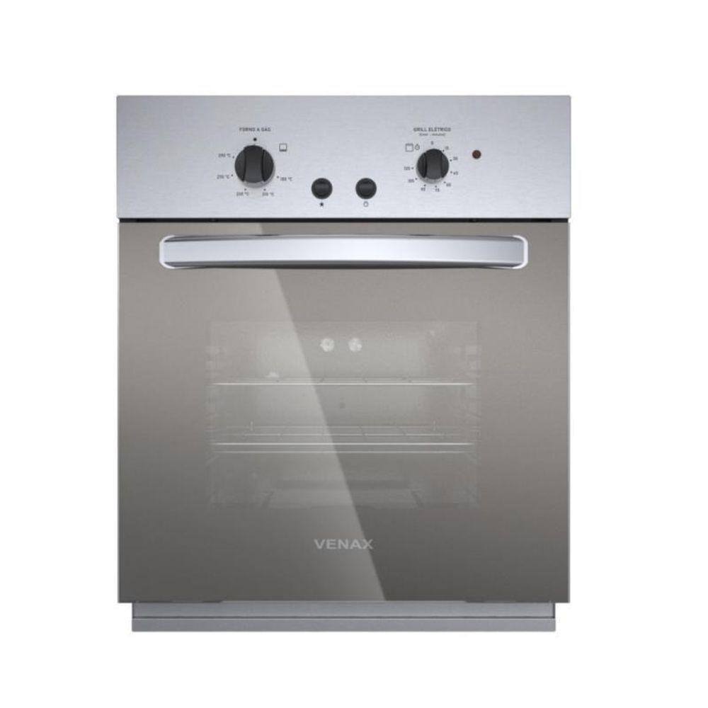 Forno 50l de Embutir Venax Inox - Gás - Cristallo Giii - 110v - Fge50g3