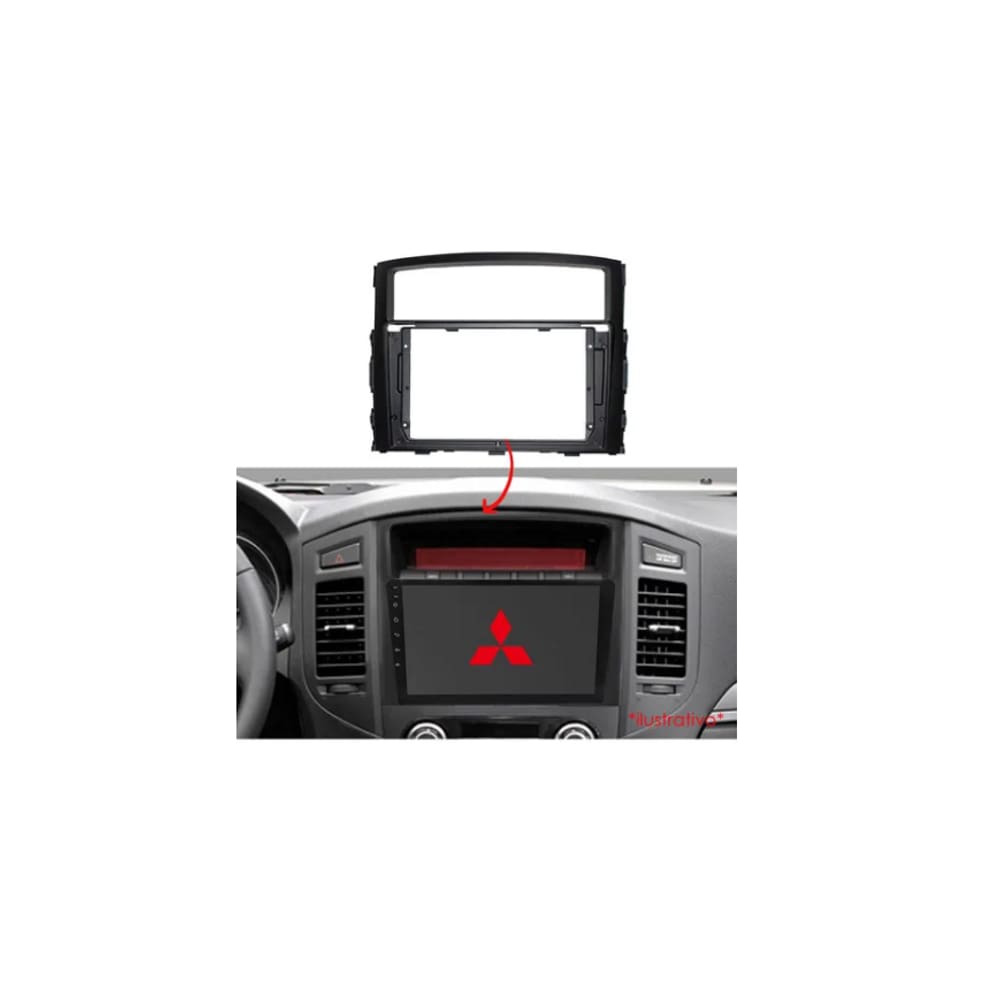 Moldura 9" e 7" Mitsubishi Pajero Full 10/20 - Preta - 5721