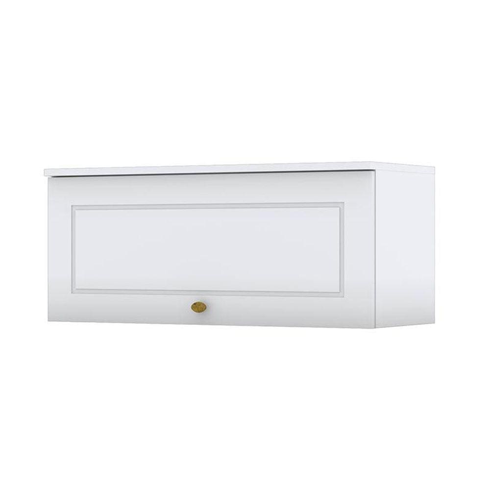 Armário Aéreo 1 Porta Basculante 80 cm Americana Branco HP - Henn