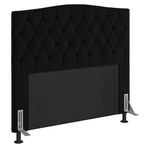 Cabeceira Estofada Box Queen Size 160cm Com Frame Preto