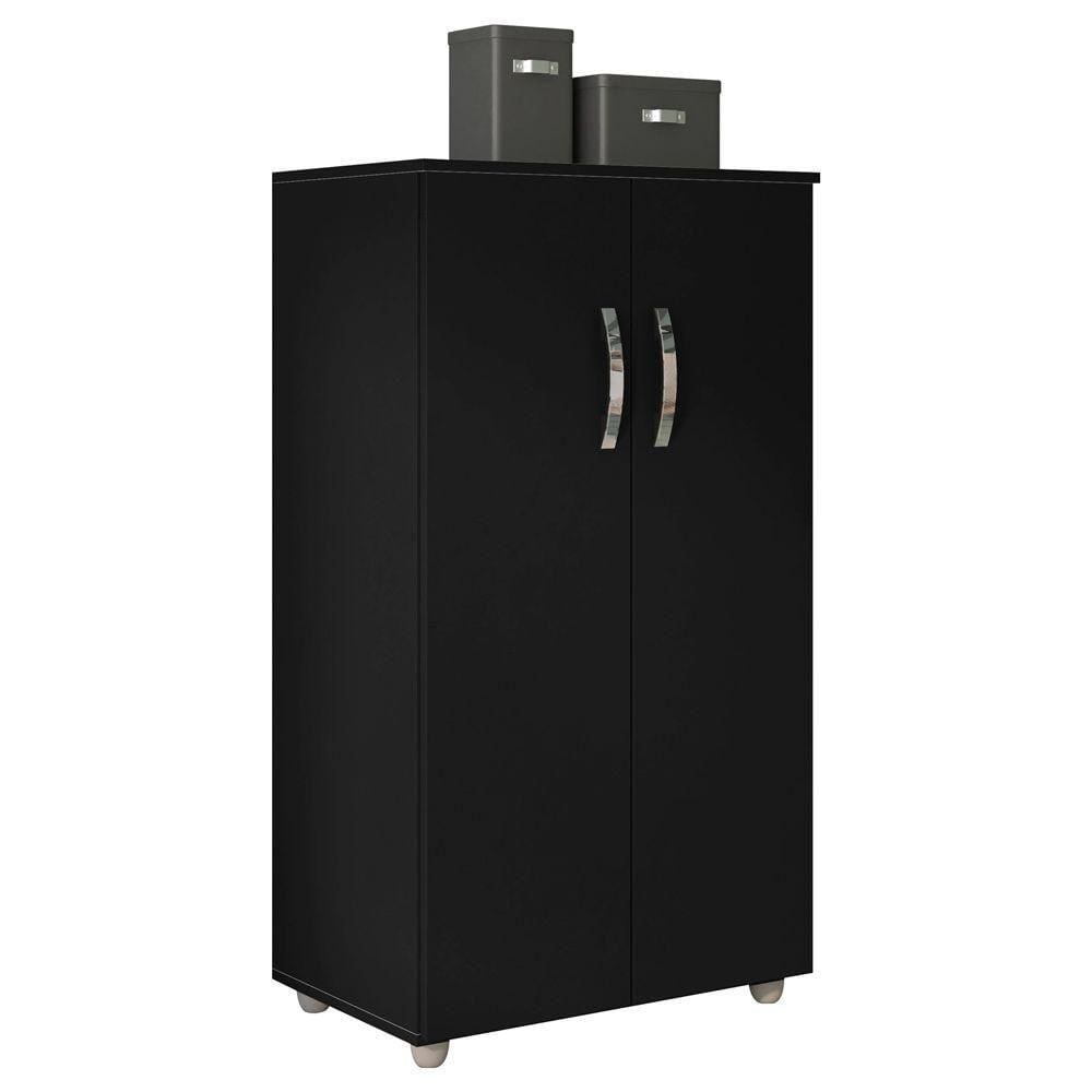 Armário Organizador Multiuso Rosana 2 Portas Preto