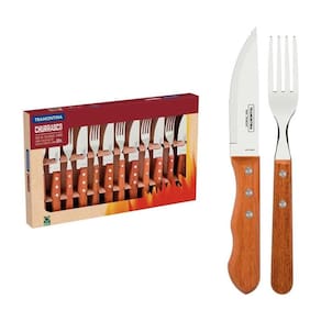 Jogo Churrasco Inox 12Peças Dynamic Cabo Natural - 22399063