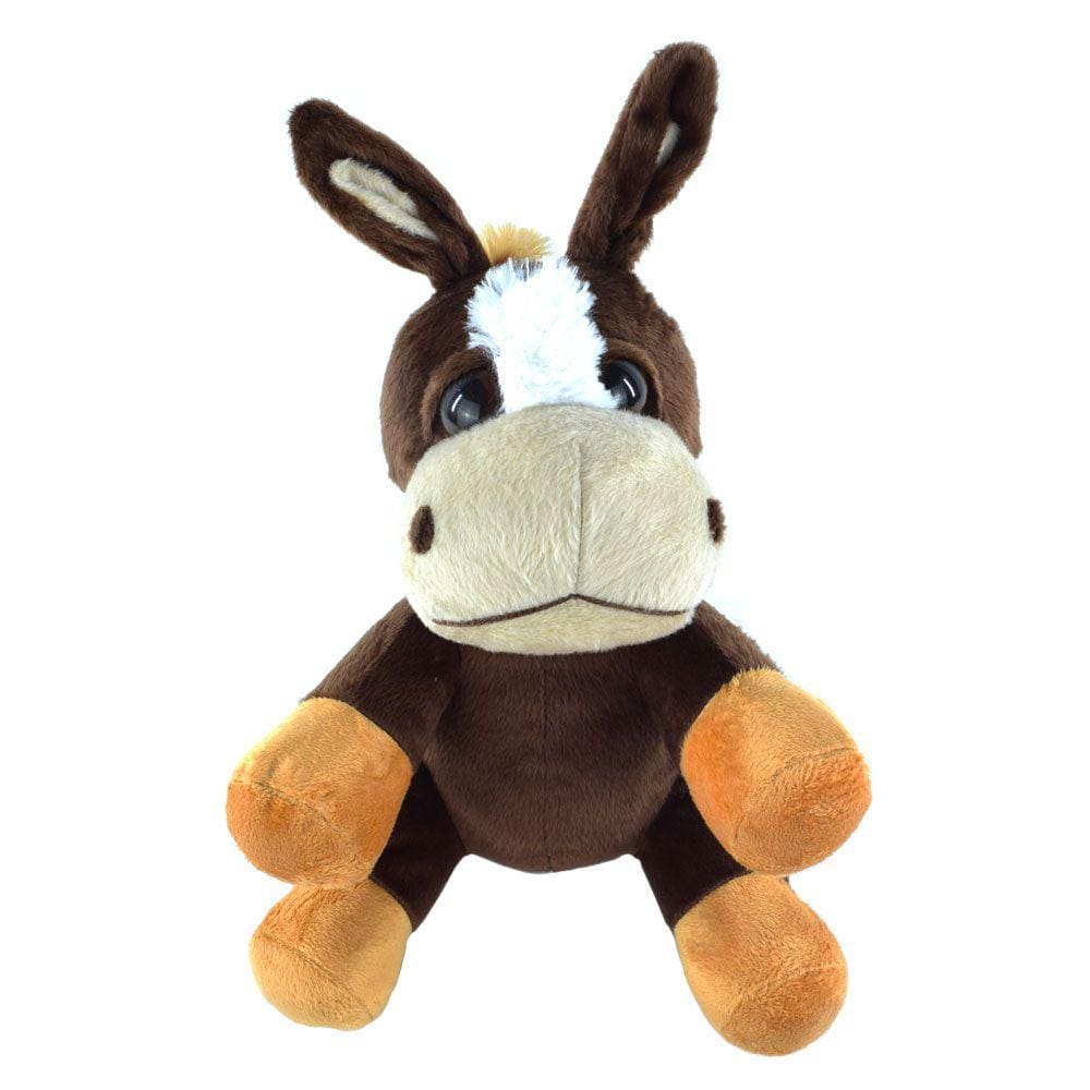 Brinquedo de Pelúcia Burrinho Jumento Sentado De Pelúcia