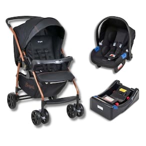 Carrinho Rio K Preto/Cobre + Cadeira Touring X + Base - Burigotto