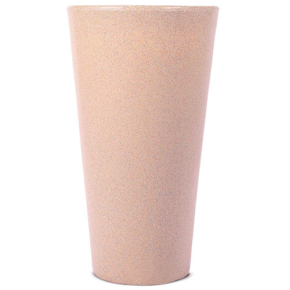 Vaso Cônico Aldora Bege 66cm Polietileno Afort