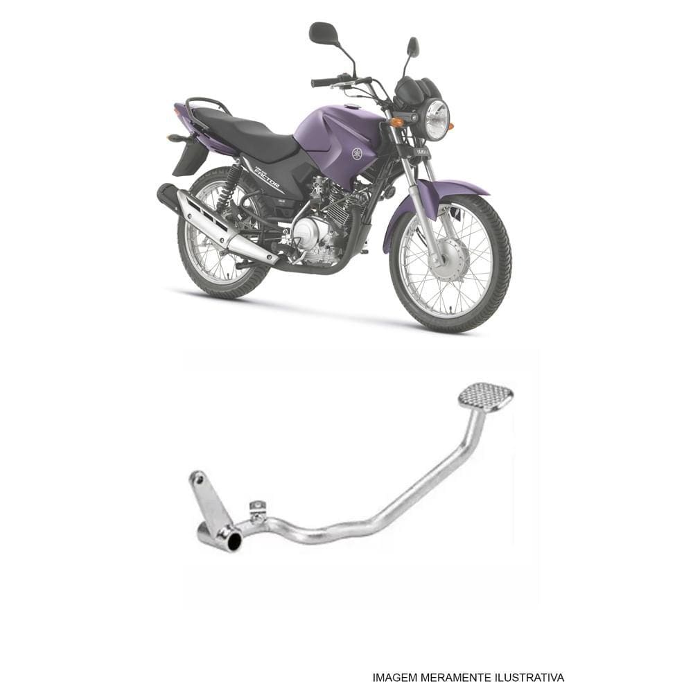 Pedal Freio Cromado Cometa 5006 Factor YBR 125 ED 2008-2016