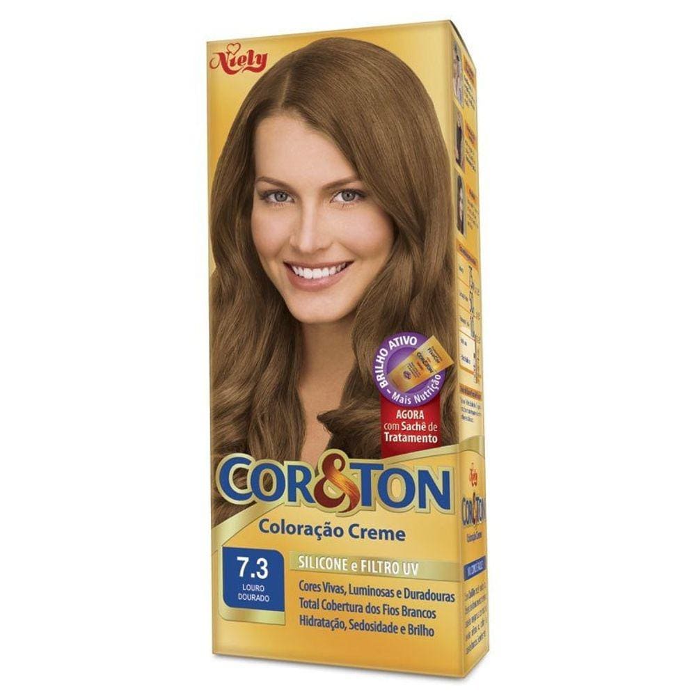 Tintura Creme Cor & Ton Louro Dourado 7.3