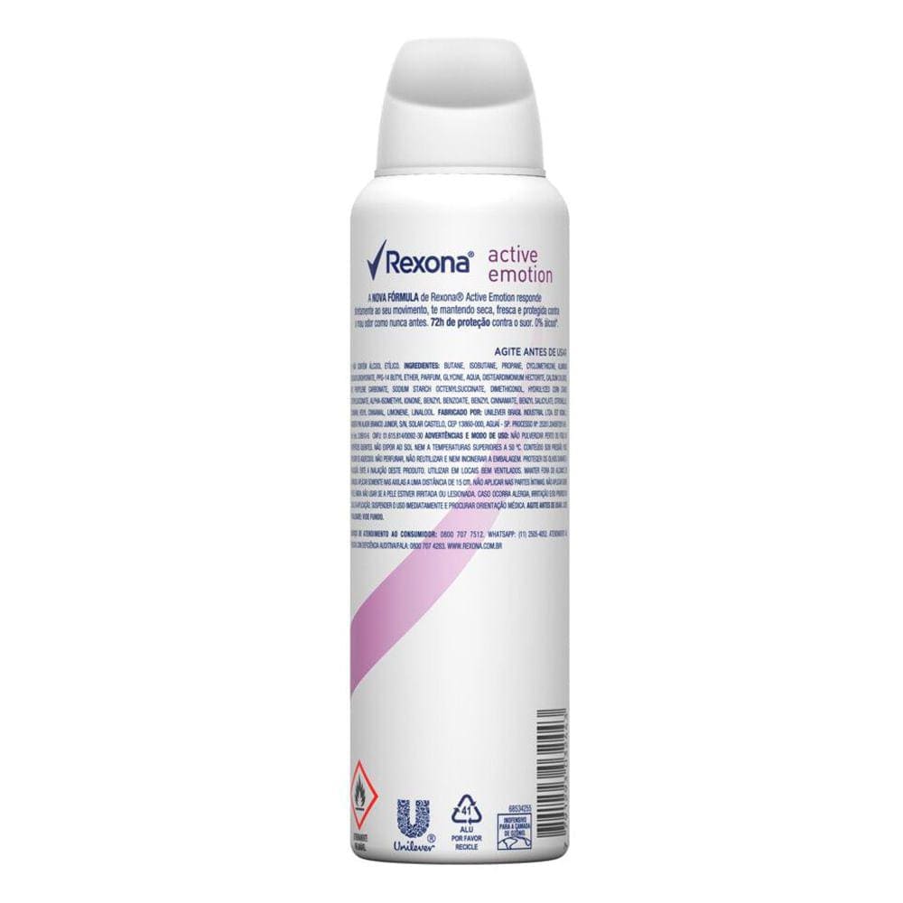 Desodorante Aerosol Rexona Active Emotion 150ml