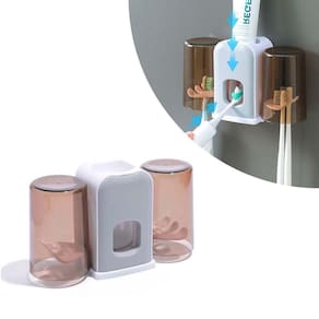 Dispenser Aplicador De Pasta De Dente Suporte 4 Escovas