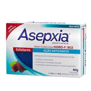 Sabonete Asepxia Esfoliante Ação Anticravos 80g