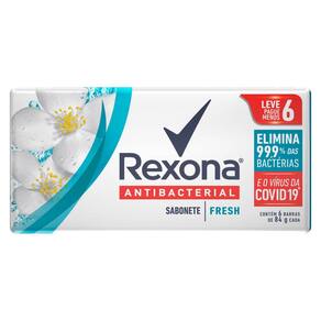 Sabonete Rexona Antibacterial Fresh - 6 Unidades