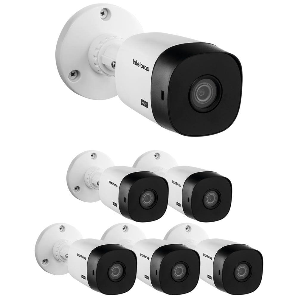 Kit 6 Câmeras HDCVI 5 Megapixels 3.6mm 30m VHD 1530 B Intelbras