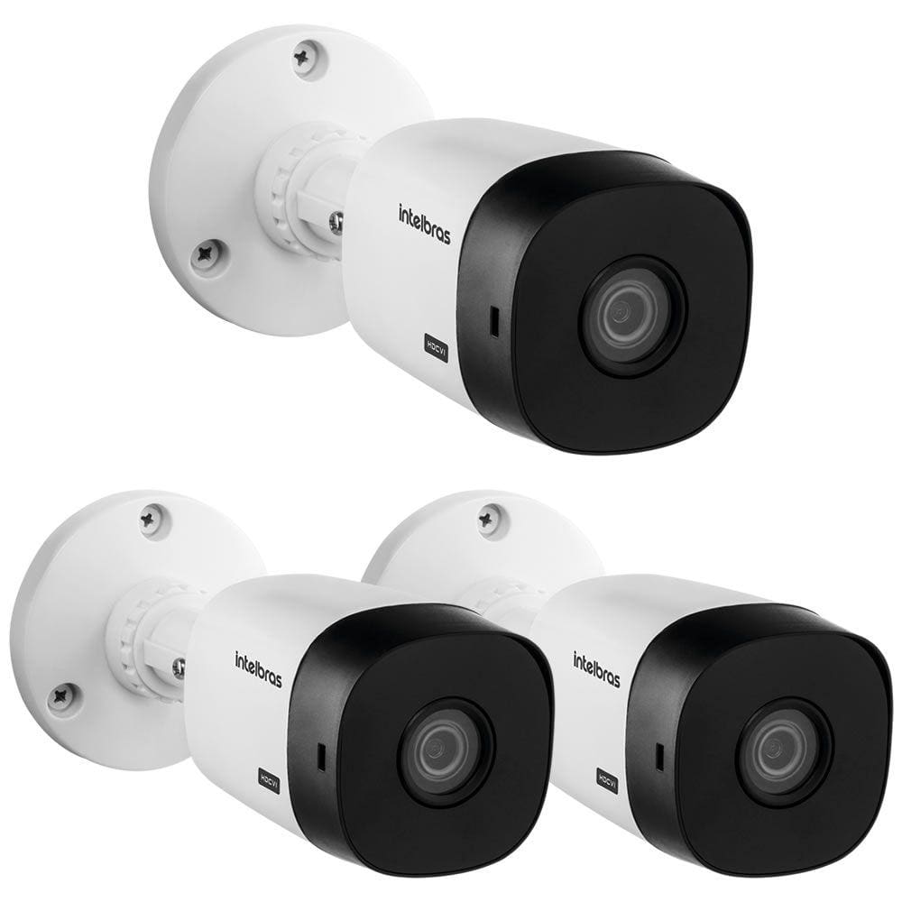 Kit 3 Câmeras HDCVI 5 Megapixels 3.6mm 30m VHD 1530 B Intelbras