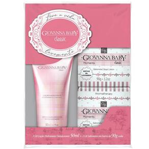 Kit Giovana Baby Eterno Encanto Classic Loção Hidratante + 2 Sabonetes Em Barra