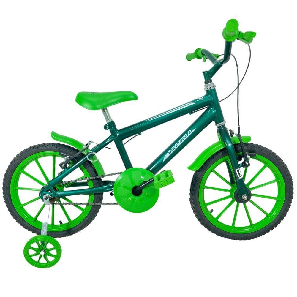 Bicicleta Aro 16 Infantil Masculina Verde