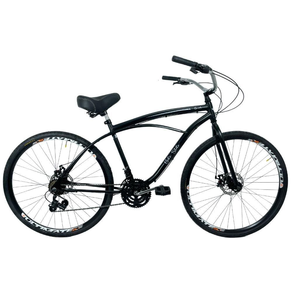 Bicicleta Beach Caiçara 29 Freio A Disco 21 Marchas Preto