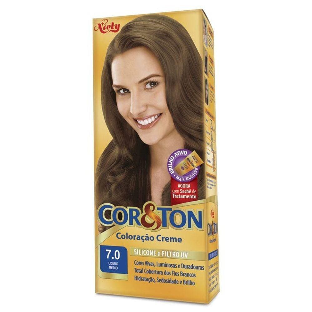 Tintura Creme Cor & Ton Louro Médio 7.0