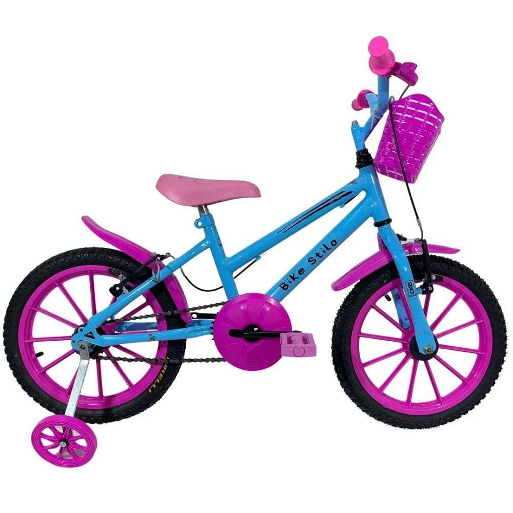 Bicicleta Infantil Passeio Aro 16 Feminina Azul Bebê