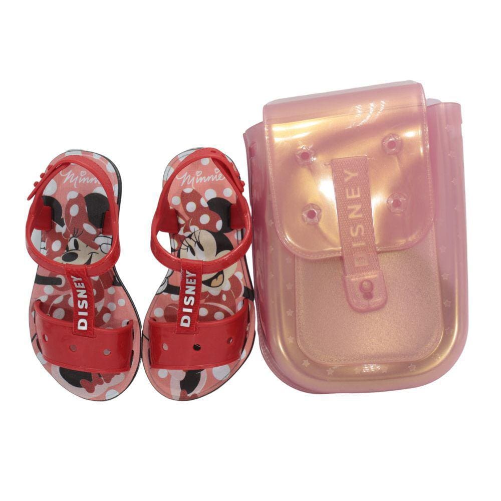 Sandália Grendene Kids Disney Fashion com Bolsa