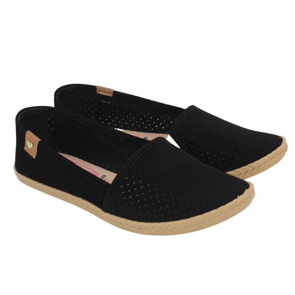 Sapatilha Moleca Nobuck Pele Neo Preto