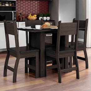 Conjunto Mesa com 4 Cadeiras Milano Poliman Móveis