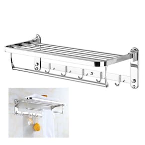 Toalheiro Varal Suporte Roupa Preteleite Inox Porta Toalha Gancho Multiuso Banheiro Casa Lavanderia Hotel Pousada Organizaçao