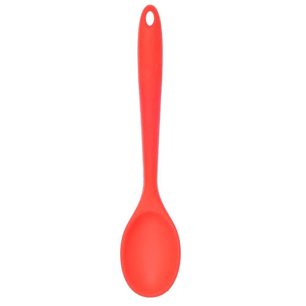 Colher Redonda Silicone 27cm Utensílio Cozinha Mesa Posta