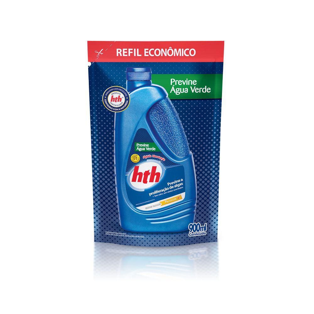 Refil Previne Água Verde hth Prevenção de Algas para Piscina 900ml