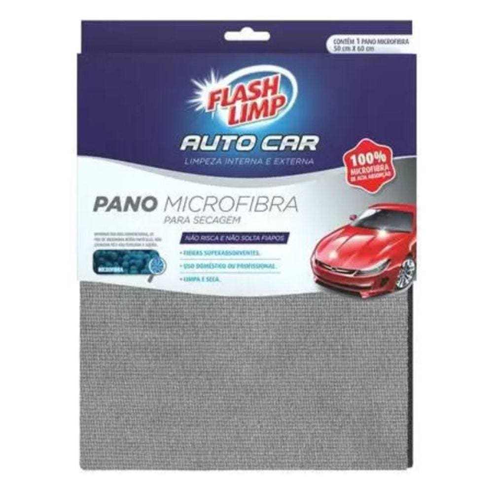 Pano de Microfibra Automotivo - Secagem Autocare Flashlimp