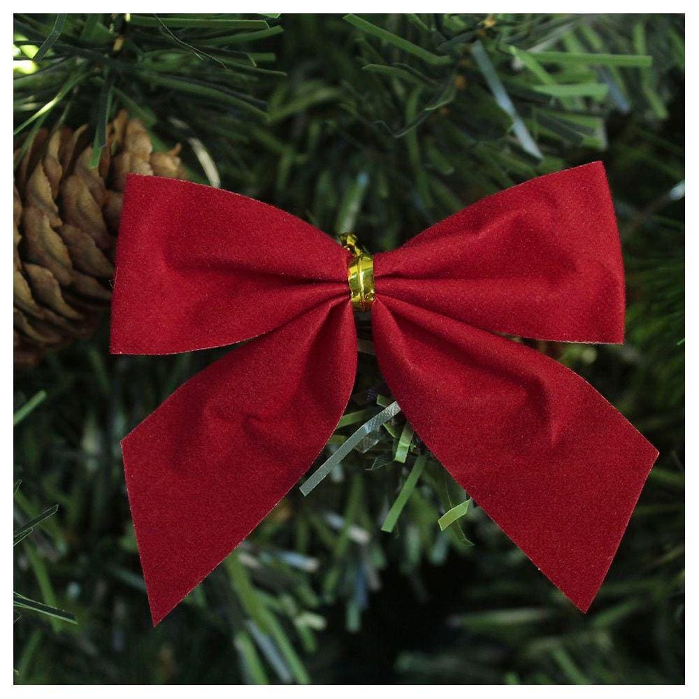 Enfeite Árvore Natal Laço Vermelho 7cm 60 Unidades