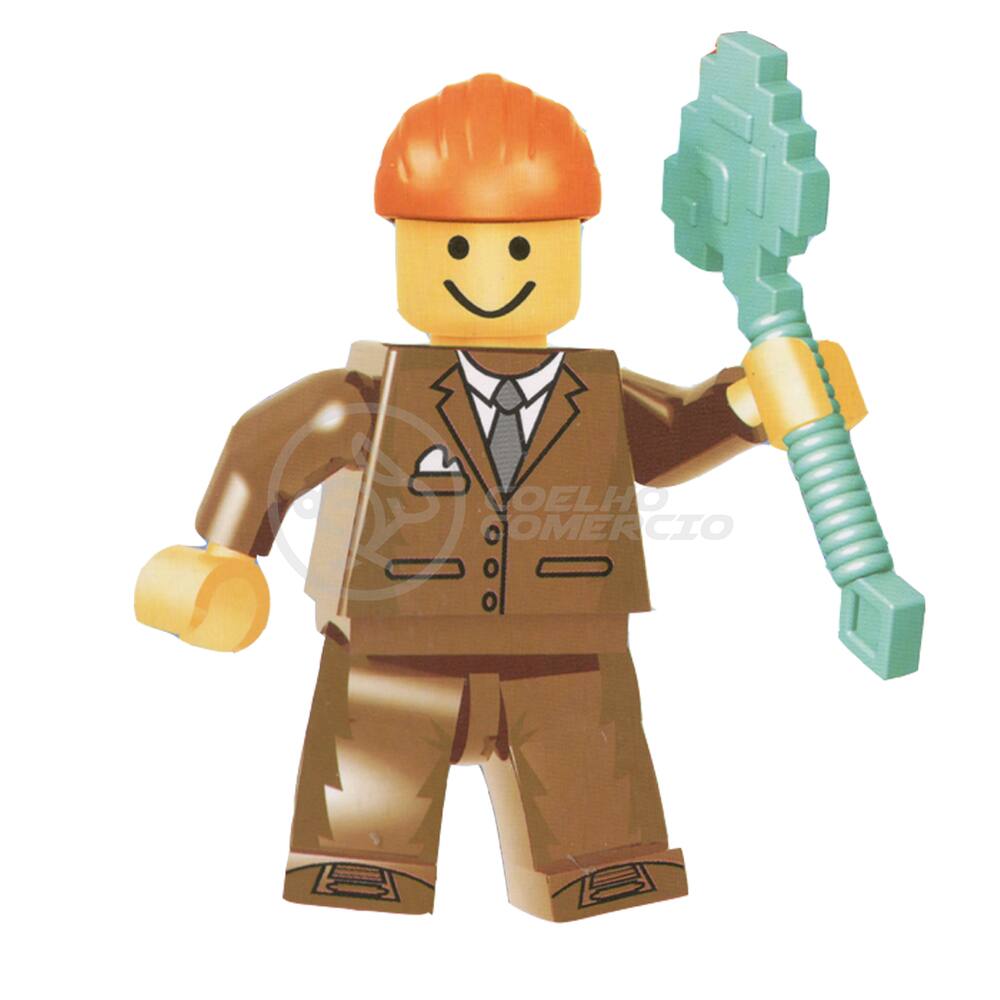 Kit 8 Brinquedo Boneco Bloco De Montar Roblox Compatível com LEGO