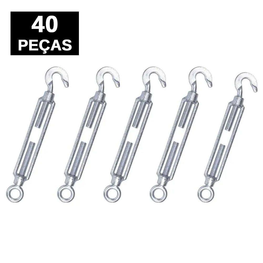 Kit 40 Esticador para Cabos de Aço Cordoalhas Cerca Esticar Tensionar 5/16 (8mm) - Starfer