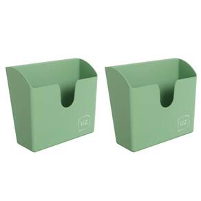Kit Com 2 Porta Guardanapo Slim Quadrado Plástico Para Mesa Cozinha Bar