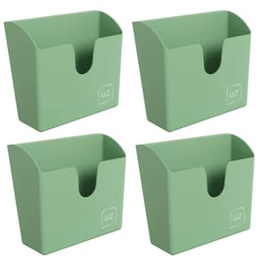 Kit Com 4 Porta Guardanapo Slim Quadrado Plástico Para Mesa Cozinha Bar