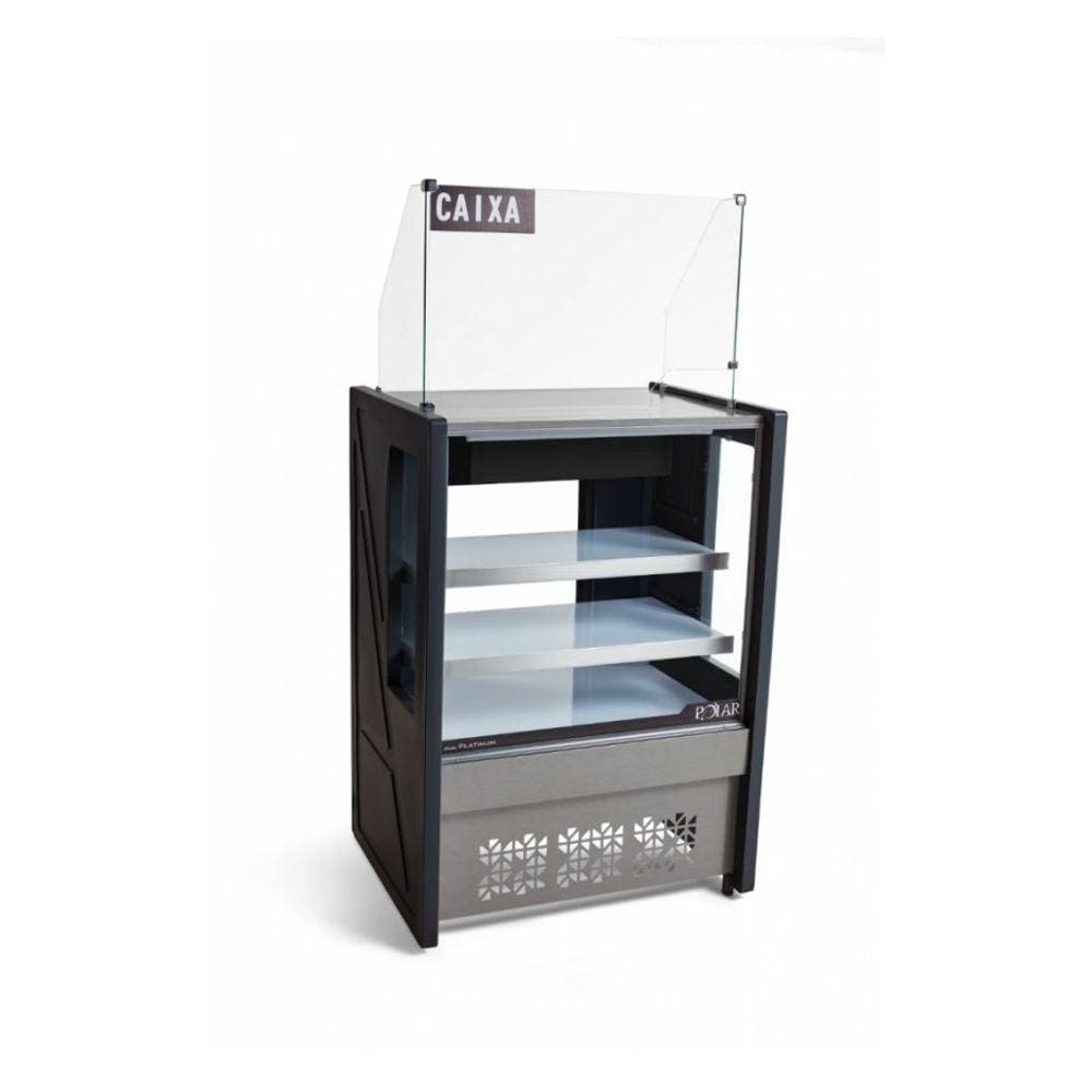 Balcão Vitrine Caixa 0,80 Cm Platinum- Pvcng