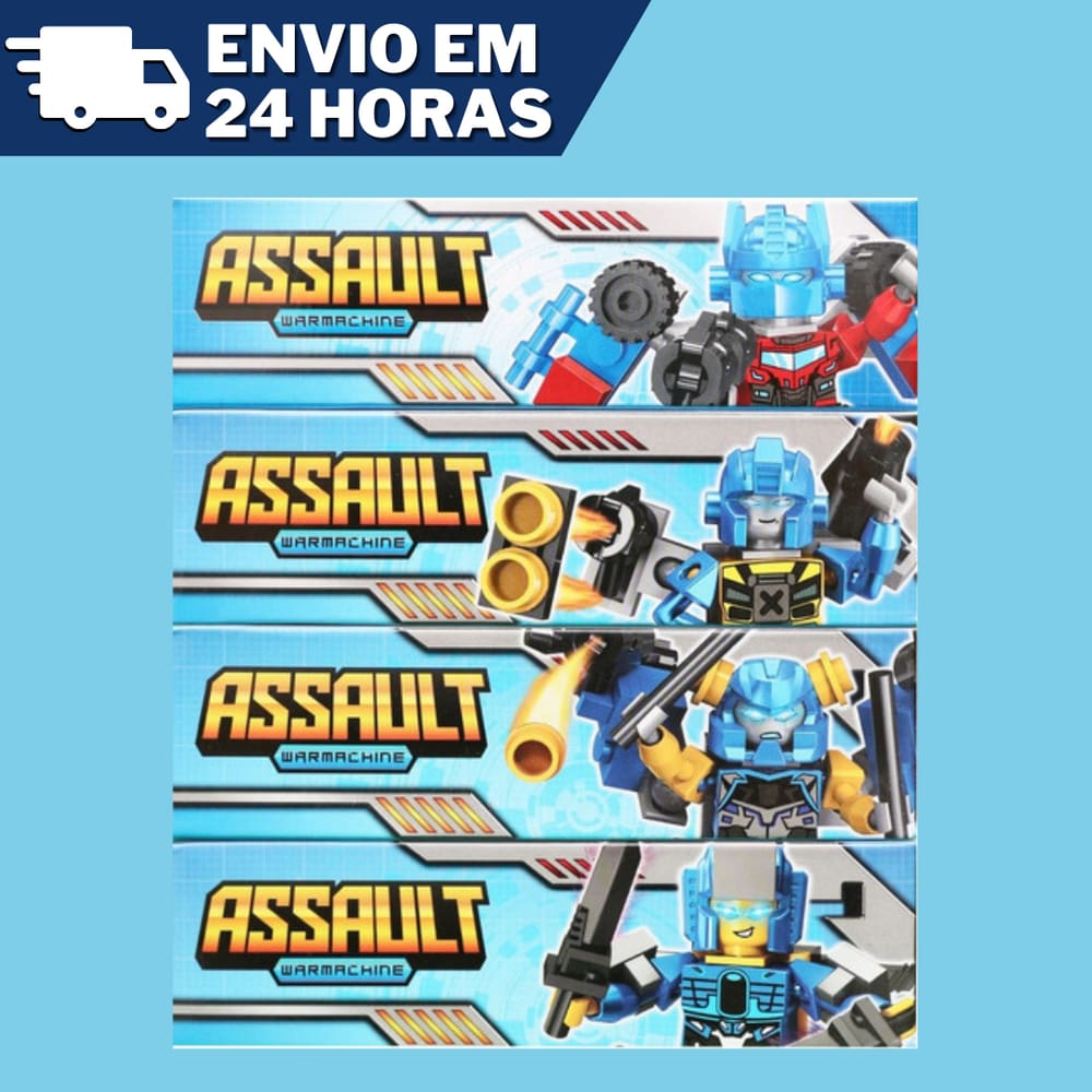Blocos de Montar Assault Brinquedo 2 em 1