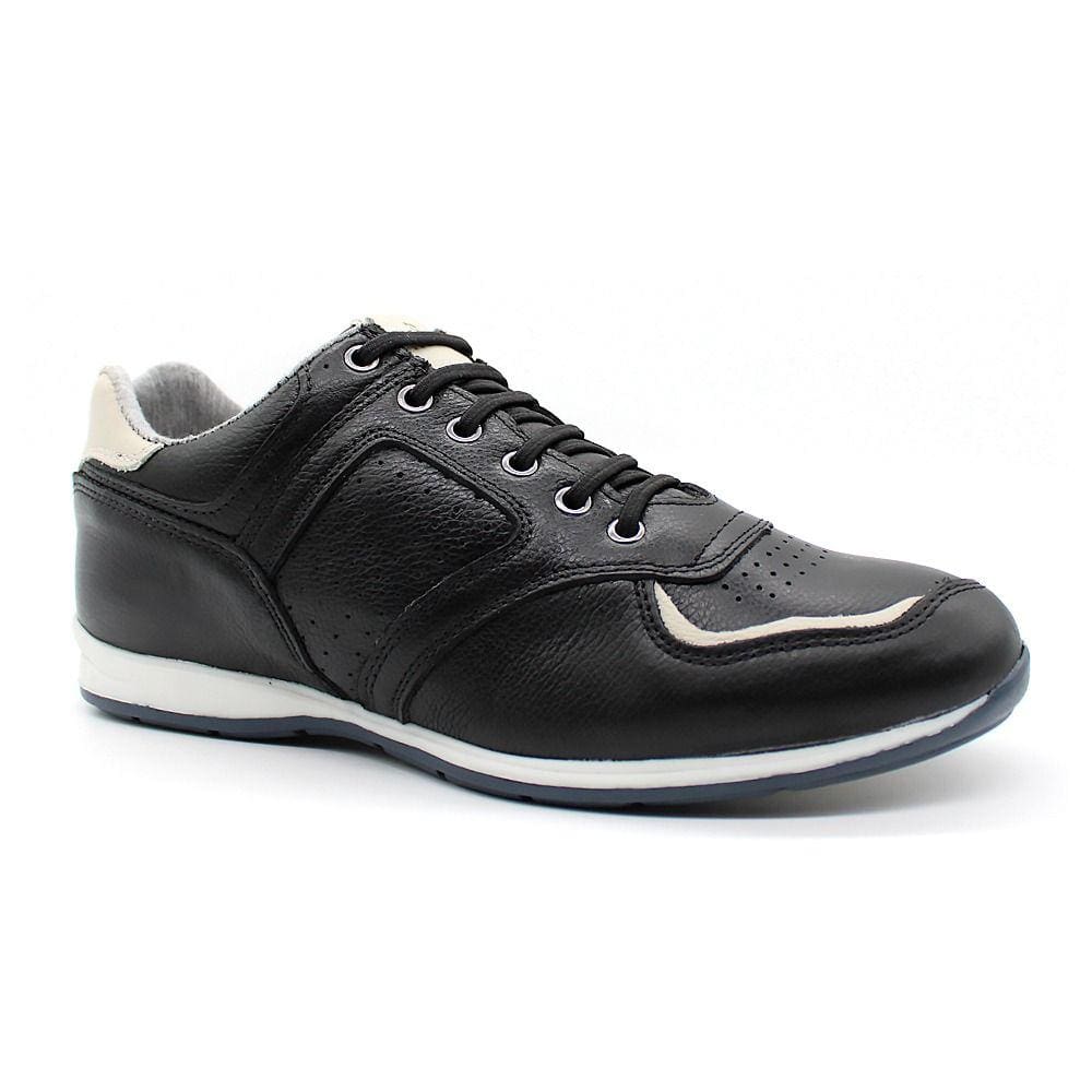 Tenis Sapatenis em Couro Casual Elástico Netony 5695