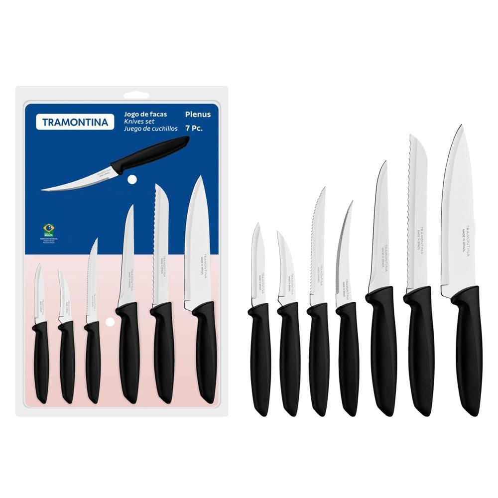 Jogo de Facas Tramontina Plenus, Inox, 7 peças