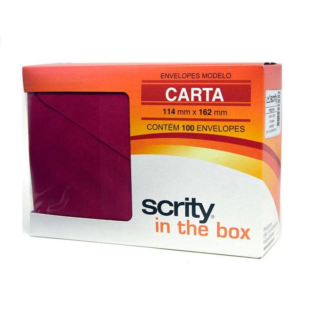 Envelope Color Plus Pequim 114x162mm caixa com 100 unidades Scrity