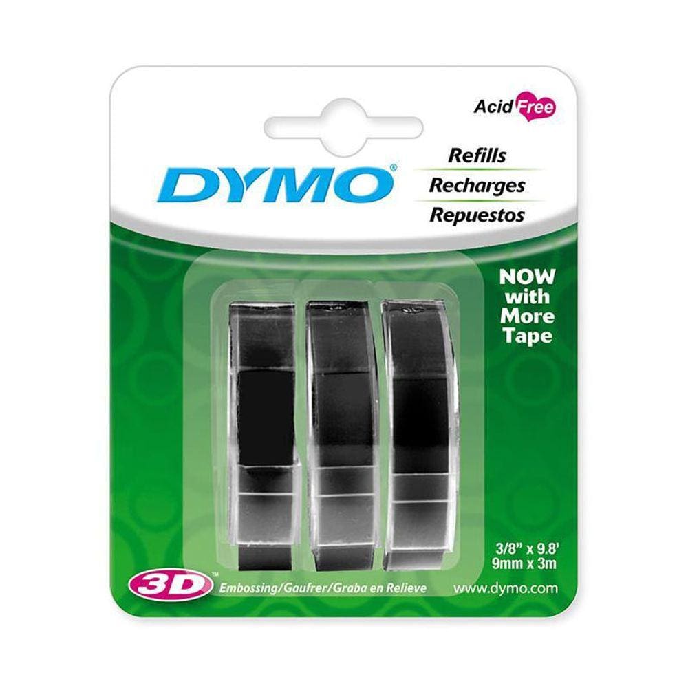 Fita para rotulador preta 3 unidades 9mm 1741670 Dymo